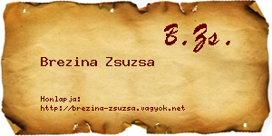 Brezina Zsuzsa névjegykártya